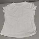 Trendy Queen Womens Basic T Shirts Summer Tops 2026 Crop Short Sleeve Y2k Tee Cute Gym Workout Clothes (White, Medium)