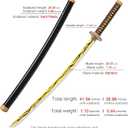 Zisu Anime Kaigaku Sword, About 41 inches, Hashira Pillars & Protagonist Sword, Anime Original Texture (Gold-Kaigaku)