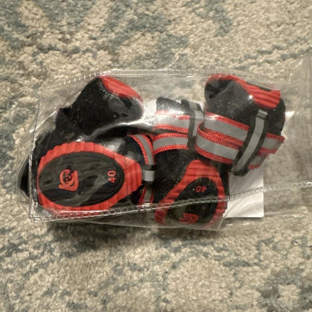 3PCS Dog Shoes for Small Dogs Black 3RCS Size 40m
