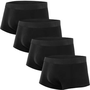 Natural Feelings Mens Underwear Boxer Briefs Pouch Trunks Underwear for Men 1.5" No Fly Boxer Trunks 4-Pack (Medium)