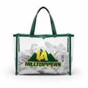 10 pcs Medium clear bags, green straps, green logo