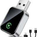 Wireless CarPlay Adapter for Apple iPhone, Fast Auto-Connect, No Latency, Plug and Play, Bluetooth 5.3 & WiFi 6, 2025 Mini Car Play Dongle for iPhone 6~16, Fit for 1000+ Cars, USB A/C