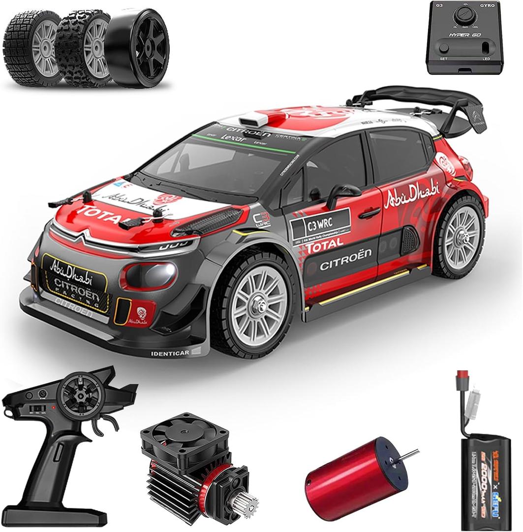 Mjx Hyper go 4x4 Brushless Rc Cars 14303 Hyper 4wd Rc Car All-Road RC Drift Car Brushless Scale 2.4G 4wd High Speed Electric,Terreneitor 4x4 Carros,1/14 Citroen C3 Fast RC Cars for Adults
