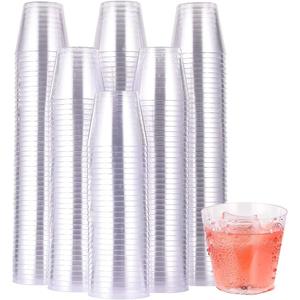 JOLLY CHEF 500 Pack Plastic Shot Glasses 1 oz Disposable Cups 1 Ounce Tasting Cups Party Cups Perfect for Thanksgiving Halloween Christmas Parties