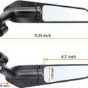 Xintre Racing Motorcycle Mirrors Stealth Wind Wing Side Mirror Double Rotating Rear View Mirrors Compatible with Kawasaki Z400 Z650 Z900 Z1000 Yamaha MT-07 MT-10 Duke 250 390 690 790 1290 (10mm, 8mm), 10.5x7cm