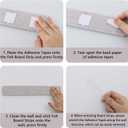 Vuzvuv 8 pcs Bulletin Board Bar Strips No Adhesive Backing with Glue Points Self Adhesive Cork Board for WallFelt Pin Board for SchoolOffice Decor(Black White Grey)