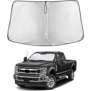EcoNour Car Windshield Sunshade | Blocks 99% Heat & Keeps Interior Cool | Universal Fits Cars, SUVs, Trucks | Automotive Sun Screen, Visor & Car Accessories for Summer | Medium (64x32 Inches)