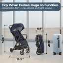 Inglesina Quid 2 Stroller - Midnight Blue - Ultra Compact Lightweight Travel Stroller, Babies and Toddlers, Airplane Overhead, Foldable, Reclining Seat, Collapsible Canopy, 3 Months - 50 lbs, BPA Free