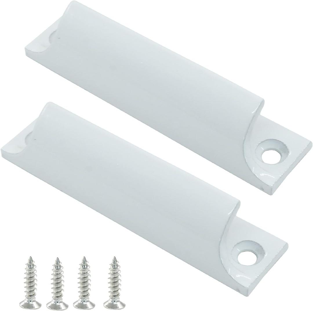 White Window Sash Lift Handle, 3.5 inch Hole Center Cabinet Door Handles Pulls, Sash Window Opener Drawer Pulls for Sliding Window Kitchen Closet