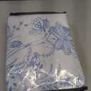 BOLINLIVING Floral Duvet Cover Queen Size 3 Pieces, Flower Duvet Cover with 2 Pillow Shams, Soft Floral Bedding Set White and Blue for All Season, Breathable, Zipper Closure (Queen(90" x 90"))