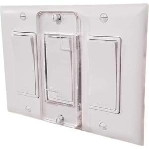 2 x Decora Switch Plate Cover Guard, Child Protection, Residential, Lighting, Sump Pump, Indoor/Outdoor