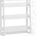 UTEX Bathroom Wall Shelf, Over Toilet Storage Shelf Organizer, 3-Tier Wall Mount Shelf Rack with Hook, White