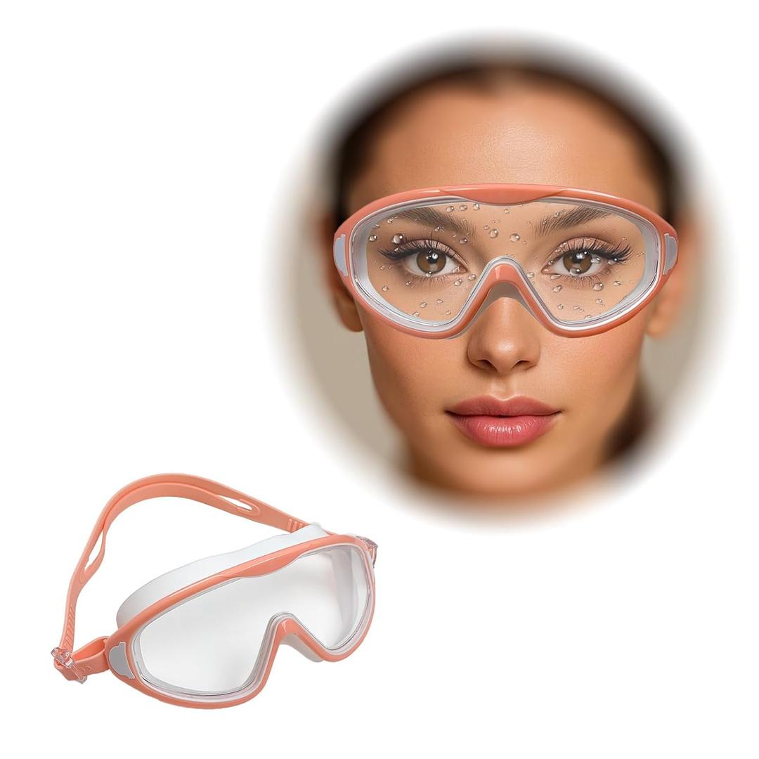 Lash Goggles for Shower Anti-Fog Waterproof with Ear Straps,Lash Guard for Lash Extension, Lift, False Lashes, Surgery Aftercare(Pink)