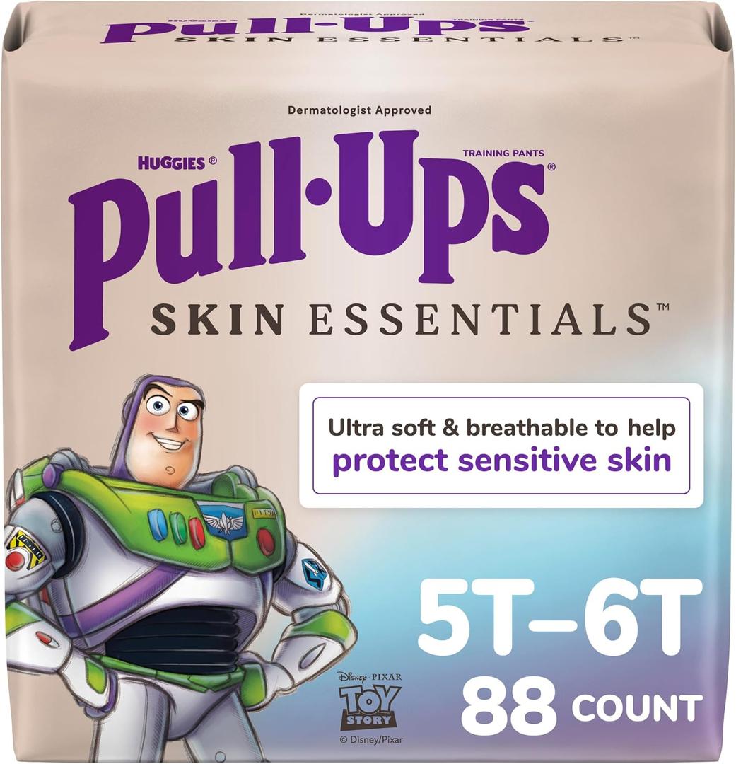 Pull-Ups Boys' Skin Essentials Potty Training Pants, Training Underwear, 5T-6T (46+ lbs), 88 Ct