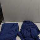 Wolkemer 2PCS 24x43 Inch Navy Blue Round Cocktail Tablecloth Fitted Highboy Stretch Cocktail Table Cover for Banquet Bar Party Pub Wedding Indoor Outdoor