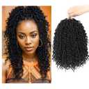 8 Packs Crochet Hair for Black women, Goddess Locs Crochet Hair, Goddess Faux Locs with Curl Braids (12Inch, 8Packs, 1B)