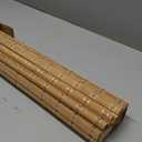 LazBlinds No Tools No Drill Cordless Bamboo Roman Shades, Light Filtering Window Treatment, Roll Up Bamboo Blinds for Windows 43'' W x 48'' H, Brown