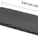 PINGEUI 8 Pack Black Slate Board, 10x5 Inch Rectangle Slate Cheese Board, Individual Stone Plates for Coffee Table, Wooden Table, Home Decor, Bar