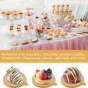 Zezzxu 50 Pack Mini Cake Containers, Clear Plastic Small Cupcake Boxes with Dome Lids for Individual Chocolate Covered Cookies, Strawberry, Mooncake (Gold)