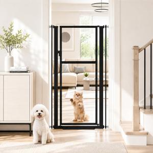 NiceTCU 56” Extra Tall Cat Gate for Doorway, 29.5-33.46" Wide Clear Gate