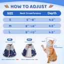 Cat Cone Collar Soft to Stop Licking, Adjustable, Foldable Lightweight Kitten Cones After Surgery Recovery for Cats & Kittens, Cat Cone Alternative, Easy Eating (Grey, L)