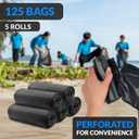 Reli. 40 to 45 Gallon Trash Bags Heavy Duty | 125 Trash Bags with Ties | Super Sizeable, Black, Serious Garbage Cleanup