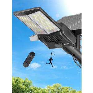Ofuray Of-10600w Solar Street Lights Outdoor,750000lm Solar Security Flood Lights Parking Lot Commercial with Motion Sensor, 6500k IP67 Street Dusk to Dawn with Remote Control for Street,Park,Barn
