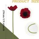 IPOPU Burgundy Poppy Flowers 20pcs Artificial Poppies PU Real Touch Faux Poppy Bulk Fake Flower Arrangements for Wedding Centerpieces, Home Table, Bridal Shower Party Decorations(Burgundy)