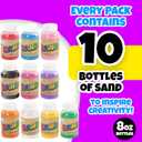 ArtCreativity 24pcs Super Pack Sand Art Kits for Kids Includes 10 Big Tubes of Colorful Sand Crafts for Kids & 14 Star Shaped Necklaces - Fun Party Favor, Prize and Crafts for Boys and Girls Ages 3+