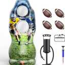 QPAU Life-Size Inflatable Football Target with Dual-Hole & Water-Filled Base - Includes 4 Balls, 2 Pumps & Dry Erase Scoreboard - Heavy Duty Outdoor Backyard Sports Toss Games for Kids, Teens & Adults