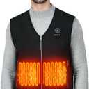DOACE Heated Vest for Men and Women, Smart Electric Heating Vest Rechargeable, Battery Not Included (XX-Large, Black)