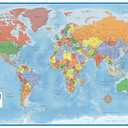 Swiftmaps World Premier Wall Map Poster Mural 24h x 36w Paper Folded