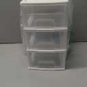 Gonice Small 3 Drawer Storage Organizer, White Plastic Drawer Storage, Small Desktop Organizer for Home, Office