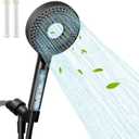 Luxsego High Pressure Shower Head with Filters for Hard Water, Rain Showerhead with Handheld Spray Power Wash to Clean Tub, Corner, Pet, Water Softener Shower Set Remove Chlorine and Harmful Substance
