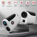 Golf Rangefinder with Slope Switch, Rechargeable Range Finder with Flag Lock Vibration, 7X Magnification Golf Rangefinder 1200 Yards, Portable with Magnetic Stripe Tournament Legal (EXP 10/23/26)