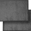 Anti Fatigue Rubber Mats - 2 Pack Restaurant Kitchen Non-Slip Bar Floor Entry Door Drainage Mats - Indoor/Outdoor Use - 36 x 60 Inches
