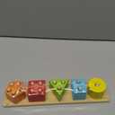 Dementia Activities for Seniors,Geometric,Colors & Numbers Cognitive Products for Alzheimers,Wooden Puzzles Gifts & Cognitive Training Games for Elderly