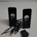 Cyber Acoustics CA-2050 2.0 Speaker System, 3.5mm Stereo Multimedia Desktop Computer Speaker, Separate headphone output, volume control, power on and off (CA-2050)