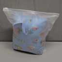 Cute Decorative Weighted Door Stopper, Trapezium Fabric Door Stop with Handle Heavy Duty Door Floor Stop for Home Office Bedroom Living Room (Blue Rose2)