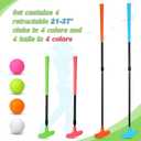 Hiboom 4 Pack Golf Putters for Men and Women Two Way Mini Golf Putter with 4 Balls Adjustable Length Kids Putter Bulk Right or Left Handed Golfers for Children Teenager Junior, 23.6-35.4 inches/ 60-90 cm