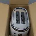 Mueller Retro Toaster 2 Slice with 7 Browning Levels and 3 Functions: Reheat, Defrost & Cancel, Stainless Steel Features, Removable Crumb Tray, Under Base Cord Storage, White