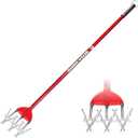 Garden Weasel Rotary Cultivator with Detachable Tines - Long Handle | Aerate, Weed, Cultivate, Plant, Reseed | Lawn Reseeding Garden Tool, Garden Soil Loosener | 90206