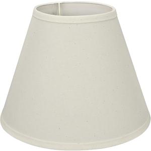 Aspen Creative 58876A Transitional Empire Shape Uno Construction Lamp Shade in Ivory, 6" Top x 12" Bottom x 9" Slant Height