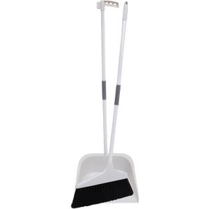 Lurrose Broom and Dustpan Set Heavy Duty Floor Cleaning Kit with Soft Bristles and Ergonomic Long Handle for Home Kitchen Tile and Hardwood Surfaces