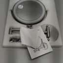 Rocollos Rechargeable Wall Mounted Lighted Makeup Mirror, 8 Inch Double-Sided LED Vanity Mirror 1X/10X Magnification,3 Color Lights Touch Screen Dimmable 360Swivel 13 Inch Extendable