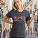 Be Kind Shirt for Women Be Real Letter Print T-Shirt Funny Kindness Matter Tee Top (Gray, XXL)