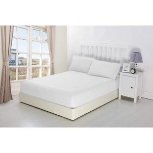 Crown Collection Hotel Beddings 600-Thread-Count 100% Egyptian Cotton 1 Piece Fitted Sheet with 12" Deep Pocket King Size White