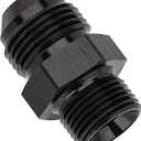 EVIL ENERGY 8AN Male to 3/8"-19 BSPP Fitting Adapter Straight Aluminum Black