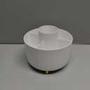 Marbrasse Desk Organizer, 360-Degree Rotating Pen Holder, Desk Organizers and Accessories with 5 Compartments Pencil Holder, Art Supply Storage Box Caddy for Office, HomeWhite