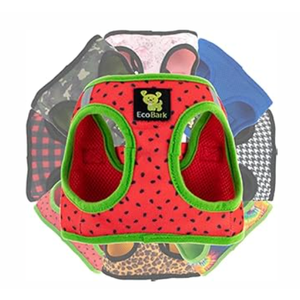 EcoBark Step in Dog Harness - Eco-Friendly Small Breed Dog Harnesses for Dogs - Reflective and Adjustable Body Halter Vest - Soft Mesh Toy Breed Harness (Large -17 to 19 lbs -Chest Up to 18 in (Pack of 1))